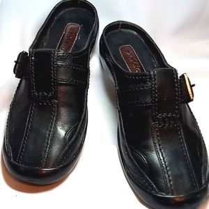 💚Azaleia Black Leather Slides